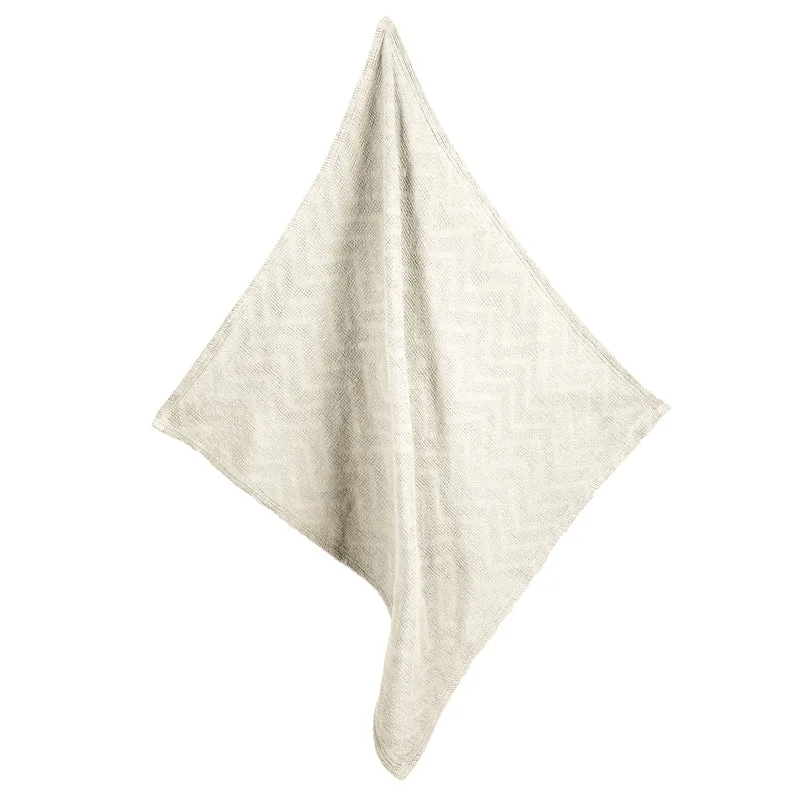 Babydecke 'Seashells Oyster' 80 x 80 cm - Oeko Tex & GOTS zertifiziert - Weiß