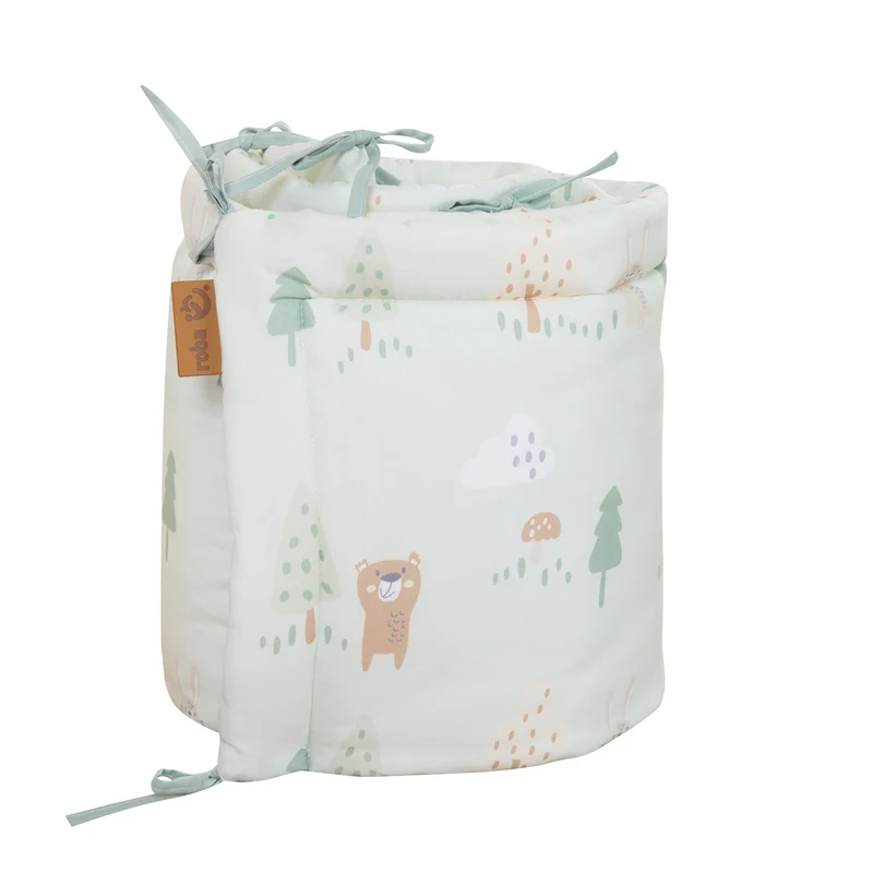Nestchen 'Woodland Buddies' - Für Babybetten 60 x 120 bis 70 x 140 cm - Pastellgrün