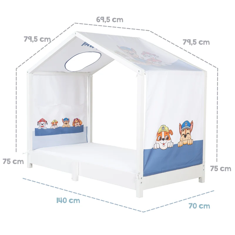 Hausbettbezug 70 x 140 cm 'Paw Patrol' - Weiß / Blau