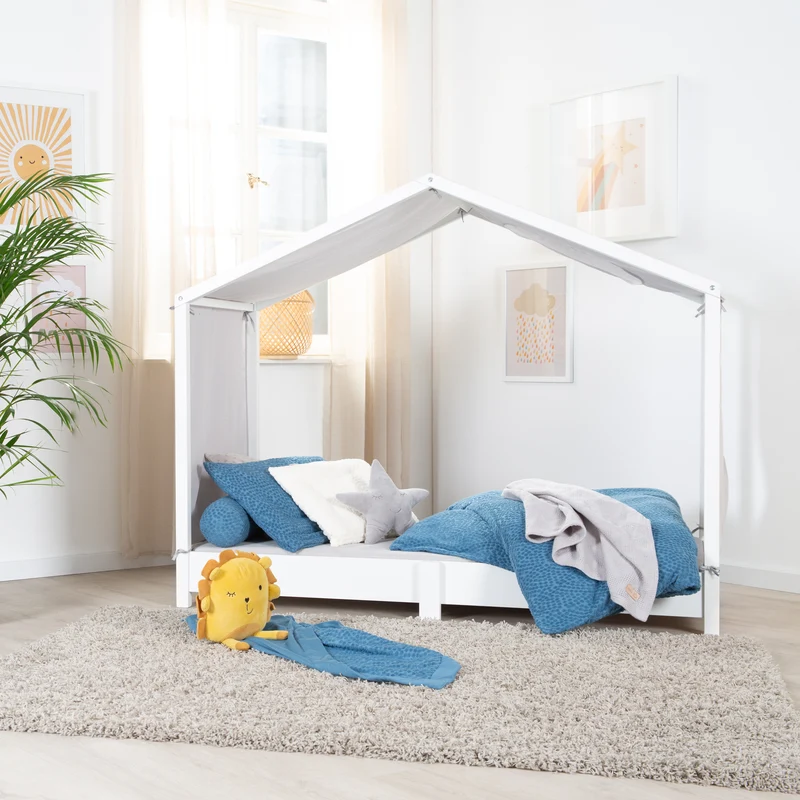 Hausbettbezug neutral 70 x 140 cm inkl. 2 Taschen - Grau