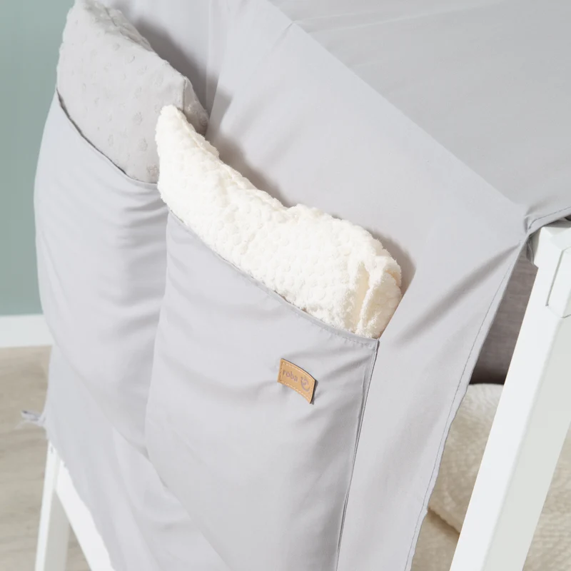 Hausbettbezug neutral 70 x 140 cm inkl. 2 Taschen - Grau