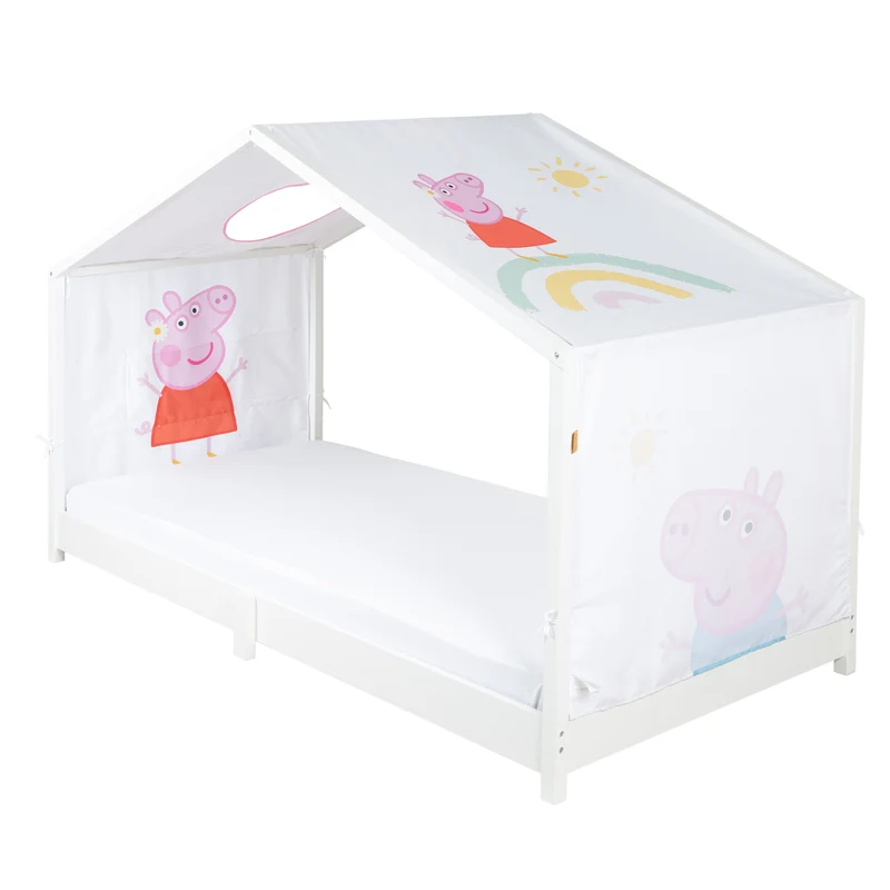 Hausbettbezug 90 x 200 cm 'Peppa Pig' - Rosa / Weiß