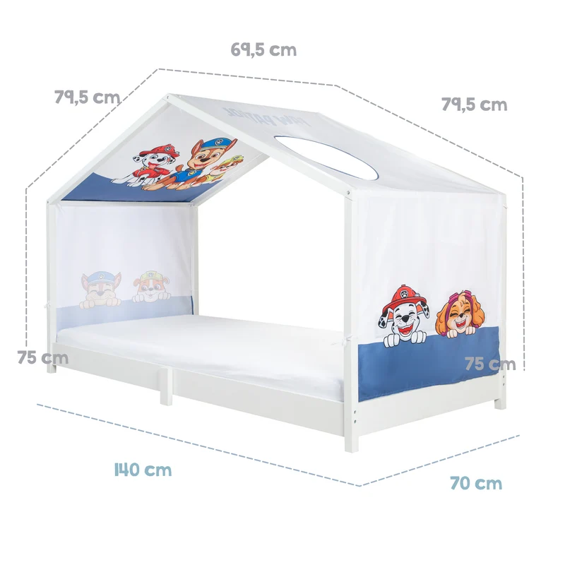 Hausbettbezug 90 x 200 cm 'Paw Patrol' - Weiß / Blau