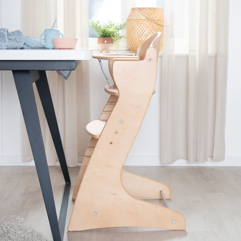 Treppenhochstuhl "Chair Up " – mitwachsender Hochstuhl für Babys & Kinder, Holz natur