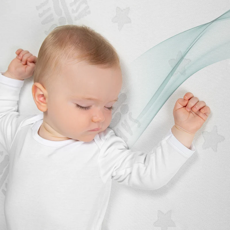 Babybettmatratze "safe asleep®" – Air Balance Easy, 60 x 120 x 9 cm, für optimales Schlafklima