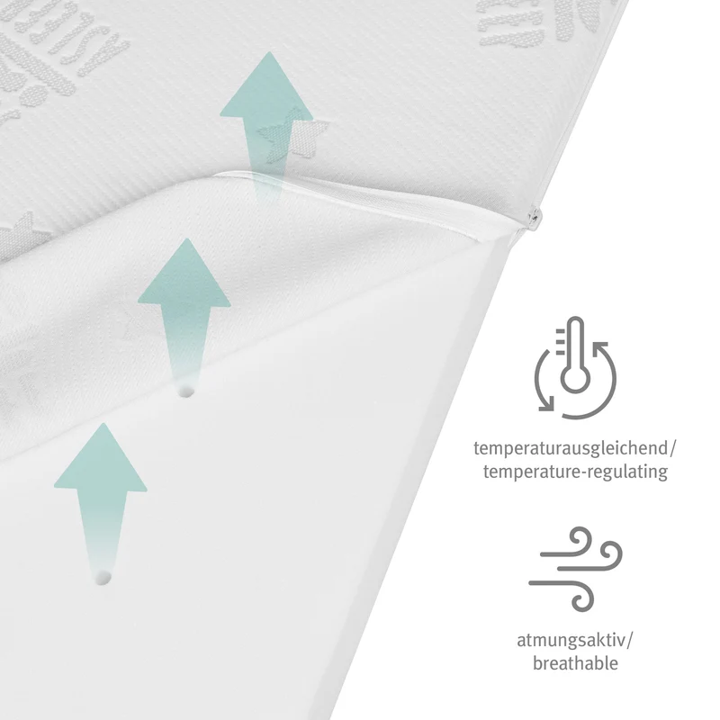 Babybettmatratze "safe asleep®" – Air Balance Easy, 60 x 120 x 9 cm, für optimales Schlafklima