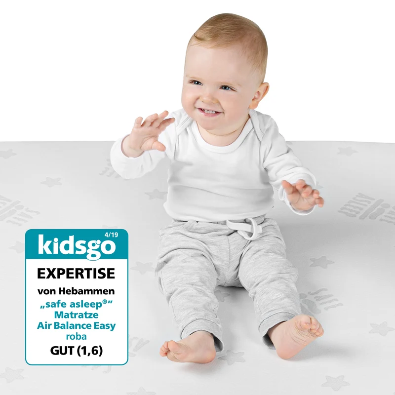 Babybettmatratze "safe asleep®" – Air Balance Easy, 60 x 120 x 9 cm, für optimales Schlafklima