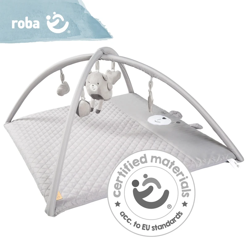 Krabbeldecke "roba Style" – 85 x 75 cm, Spielbogen mit 5 Elementen "Sammy"