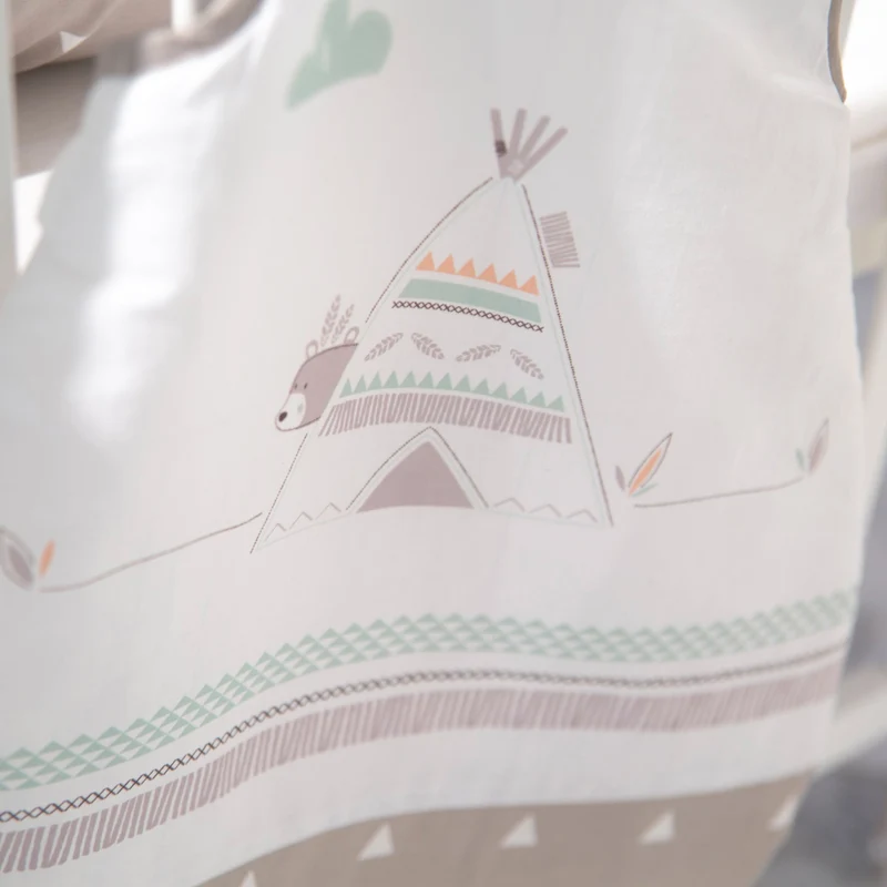 Schlafsack "Indibär" – 90 cm, ganzjährig, aus atmungsaktiver Baumwolle, unisex