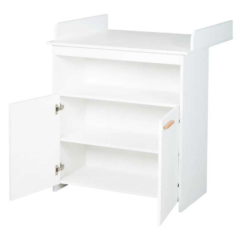 Zimmer Set 'Lilo' - Kombi-Bett 70x140 + Wickelkommode + Kleiderschrank - Weiß