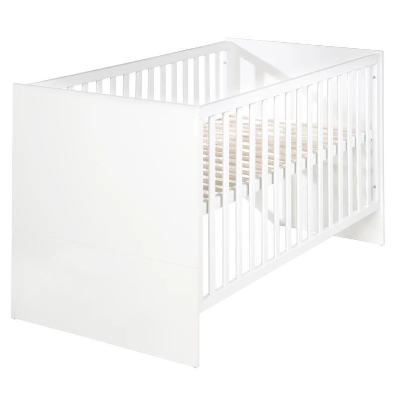 Zimmer Set 'Lilo' - Kombi-Bett 70x140 + Wickelkommode + Kleiderschrank - Weiß