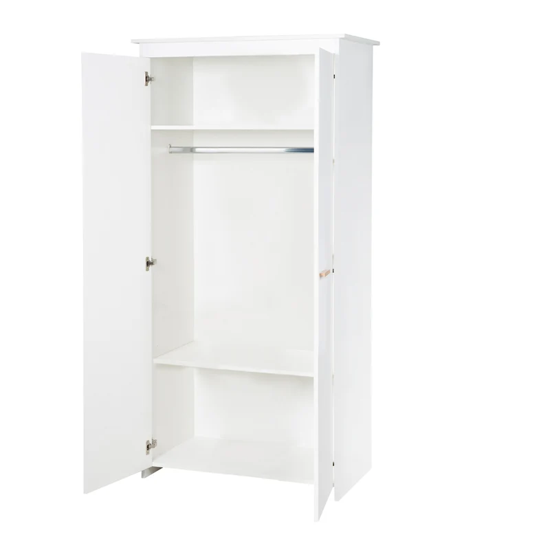 Zimmer Set 'Lilo' - Kombi-Bett 70x140 + Wickelkommode + Kleiderschrank - Weiß