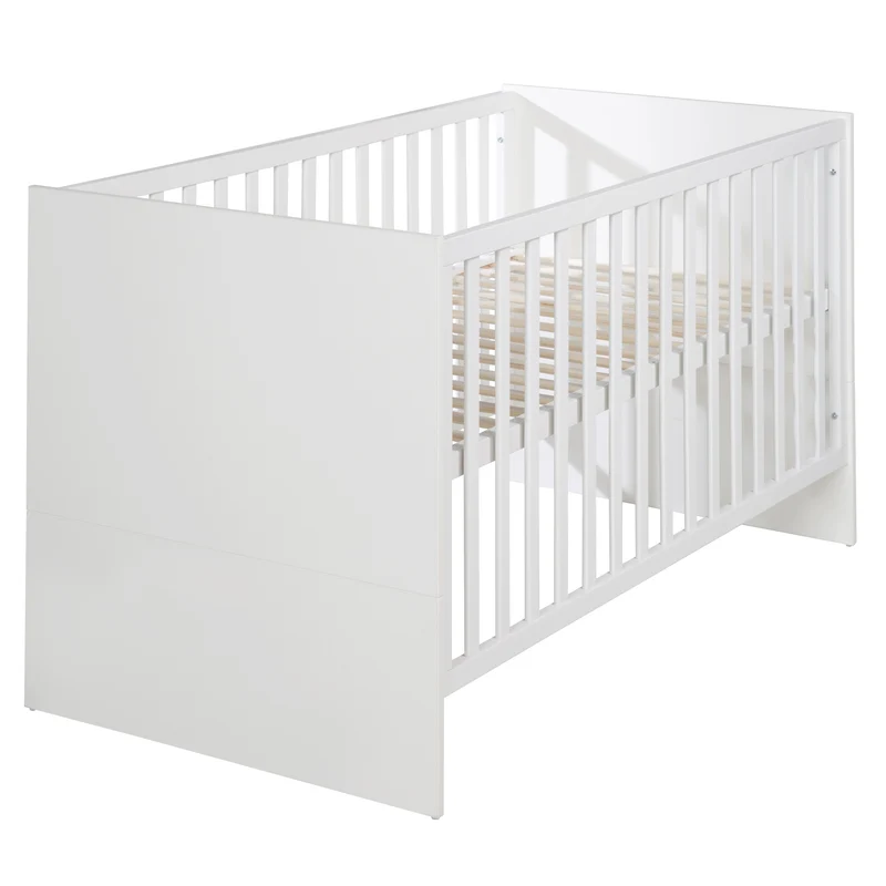 Möbelset 'Lilo' - Kombi-Kinderbett 70x140 cm + Wickelkommode - Weiß