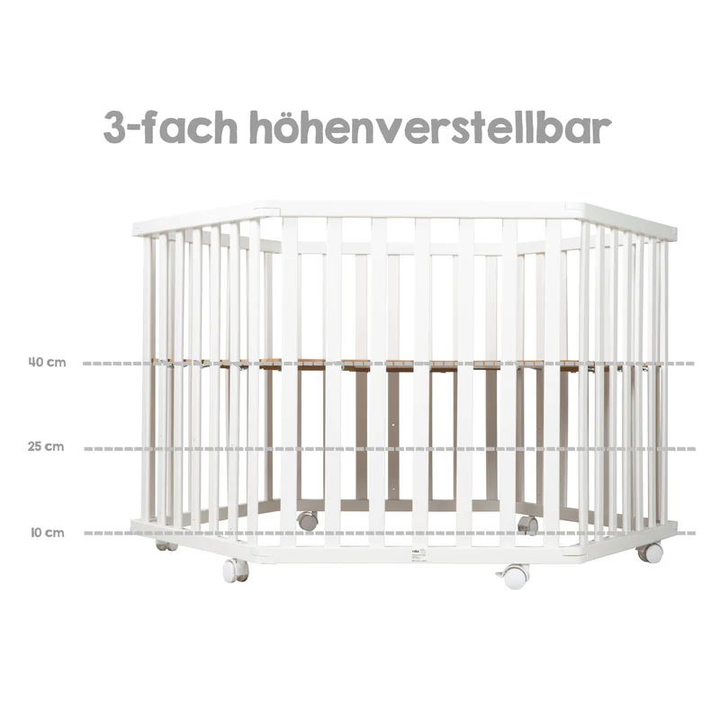 Bundle "roba Style" – inkl. Laufgitter 6-eckig & geprüfter Laufgittermatratze