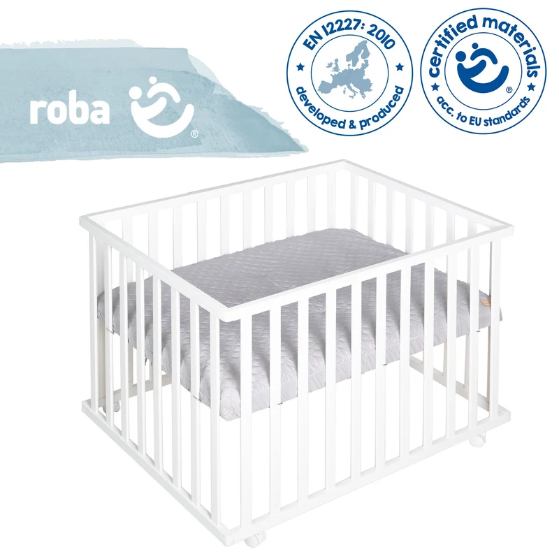 Bundle "roba Style" – inkl. Laufgitter 4-eckig & geprüfter Laufgittermatratze