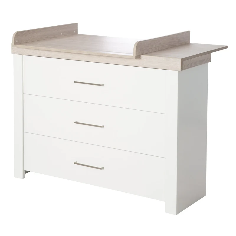 Kindermöbelset "Lucy‘ – 3-teilig, inkl. Kombi-Kinderbett 70 x 140 cm, Wickelkommode & Schrank 3-türig