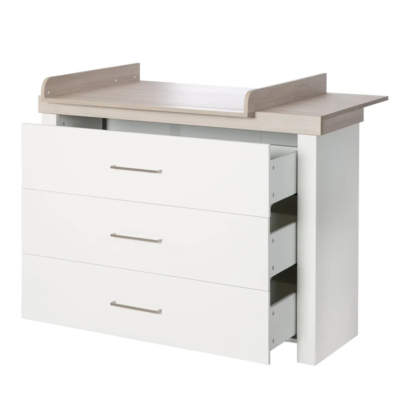 Kindermöbelset "Lucy‘ – 3-teilig, inkl. Kombi-Kinderbett 70 x 140 cm, Wickelkommode & Schrank 3-türig