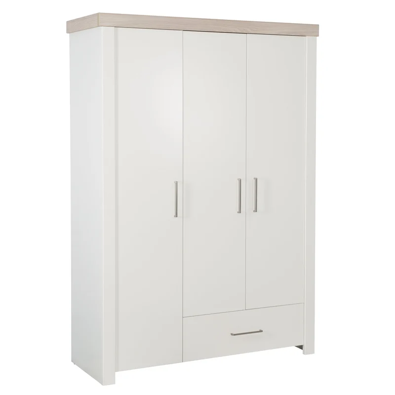 Kindermöbelset "Lucy‘ – 3-teilig, inkl. Kombi-Kinderbett 70 x 140 cm, Wickelkommode & Schrank 3-türig