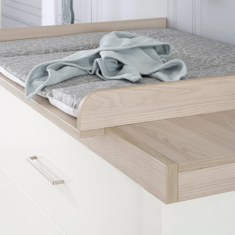 Kindermöbelset "Lucy‘ – 3-teilig, inkl. Kombi-Kinderbett 70 x 140 cm, Wickelkommode & Schrank 3-türig