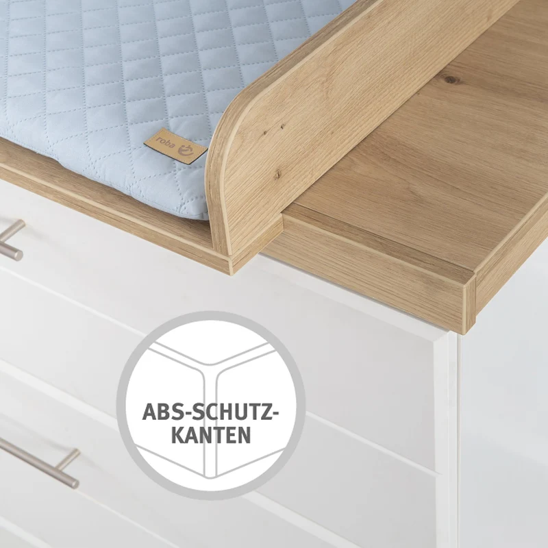 Zimmerset "Nele‘ 2-teilig – inkl. Kombi-Kinderbett 70 x 140 cm, Wickelkommode breit