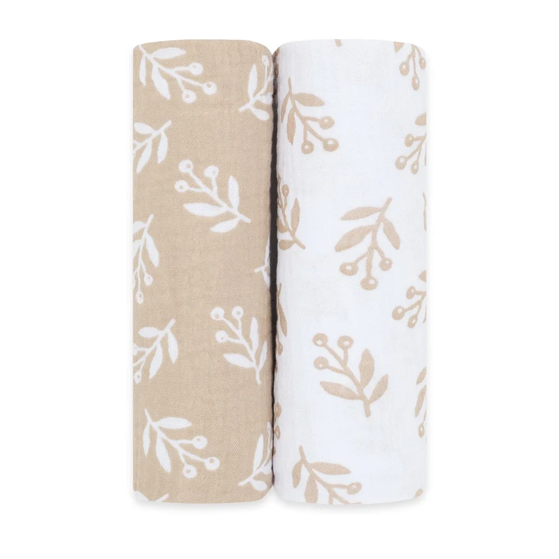 Spucktücher 2er Set | Floral Sand