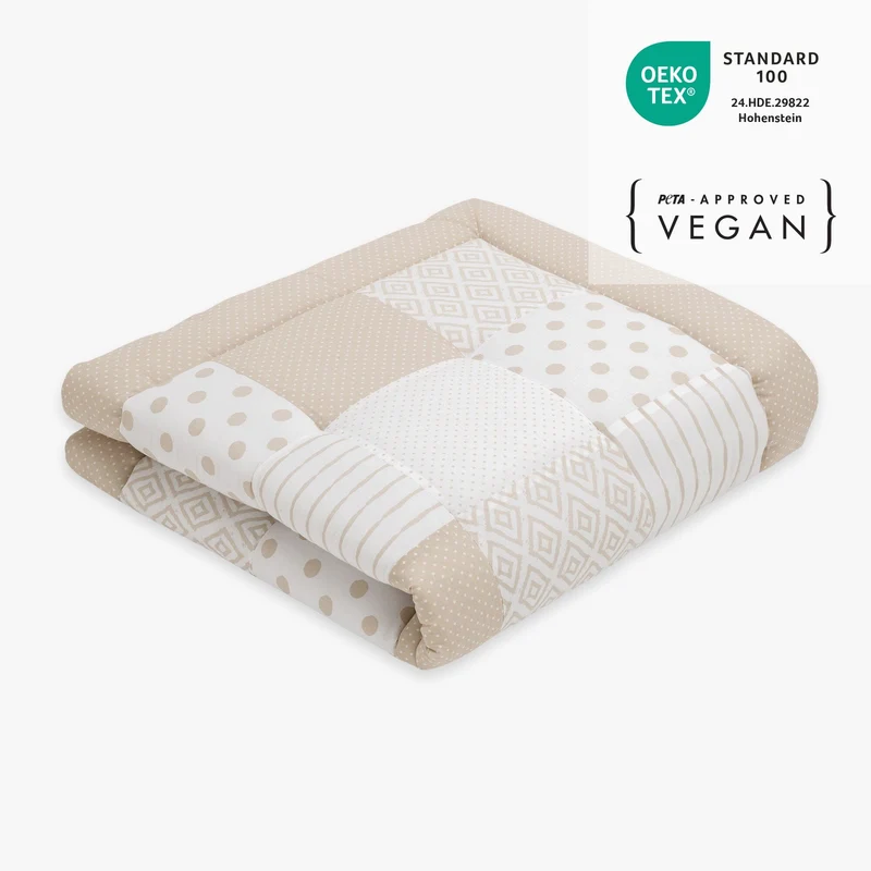 Patchwork Krabbeldecke | Essential Beige