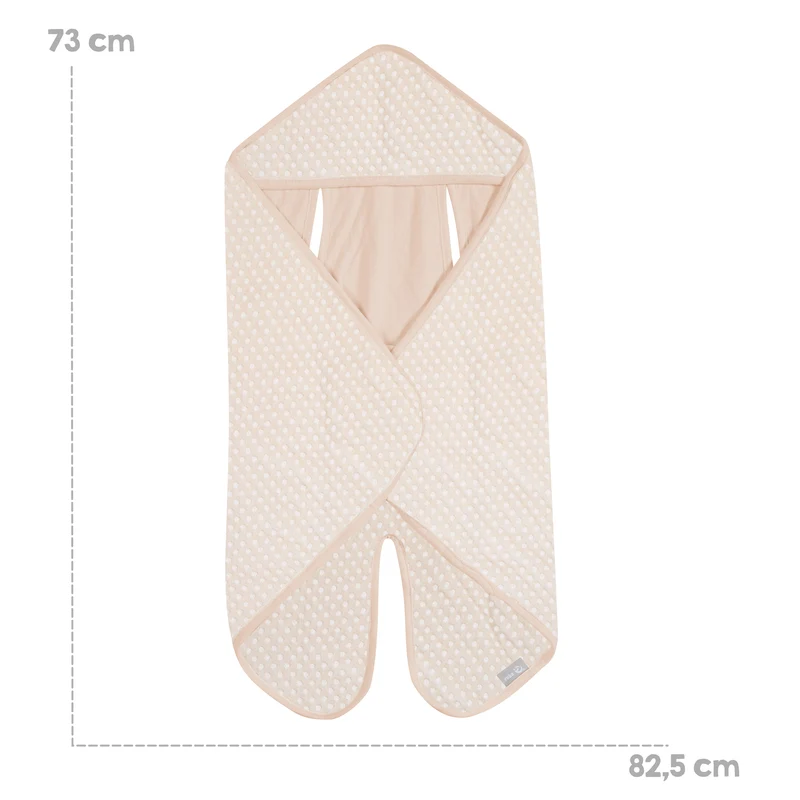Einschlagdecke 80 x 80 cm 'Frosty Almond' - GOTS & Oeko Tex zertifiziert - Beige