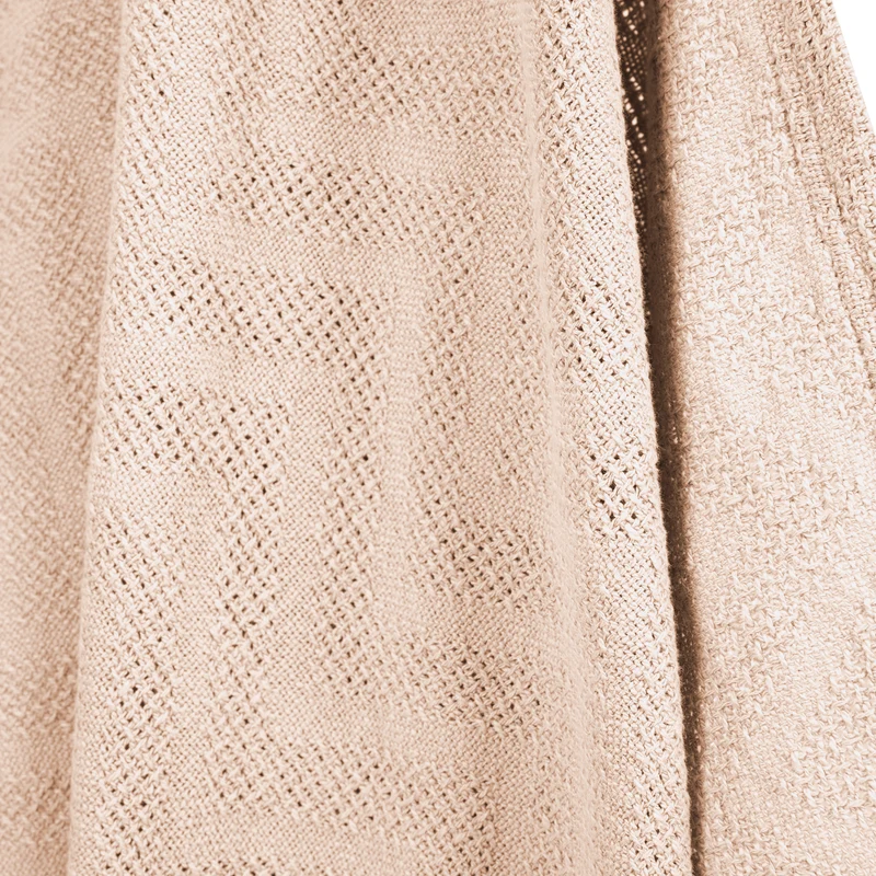 Babydecke 'Frosty Almond' 80x80 in Strickoptik - GOTS & Oeko Tex - Beige