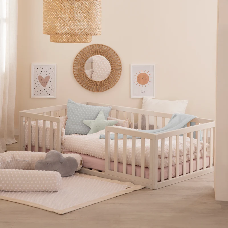 Babydecke 'Frosty Almond' 80x80 in Strickoptik - GOTS & Oeko Tex - Beige
