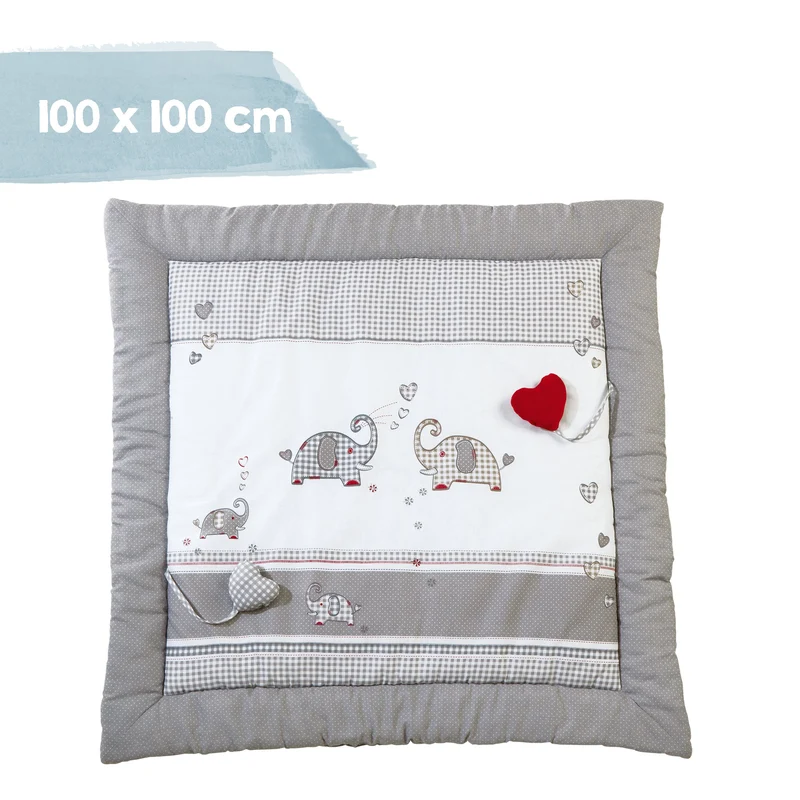 Krabbeldecke "Jumbotwins" – 100 x 100 cm, Spiel-/Laufgittereinlage, Baumwolle