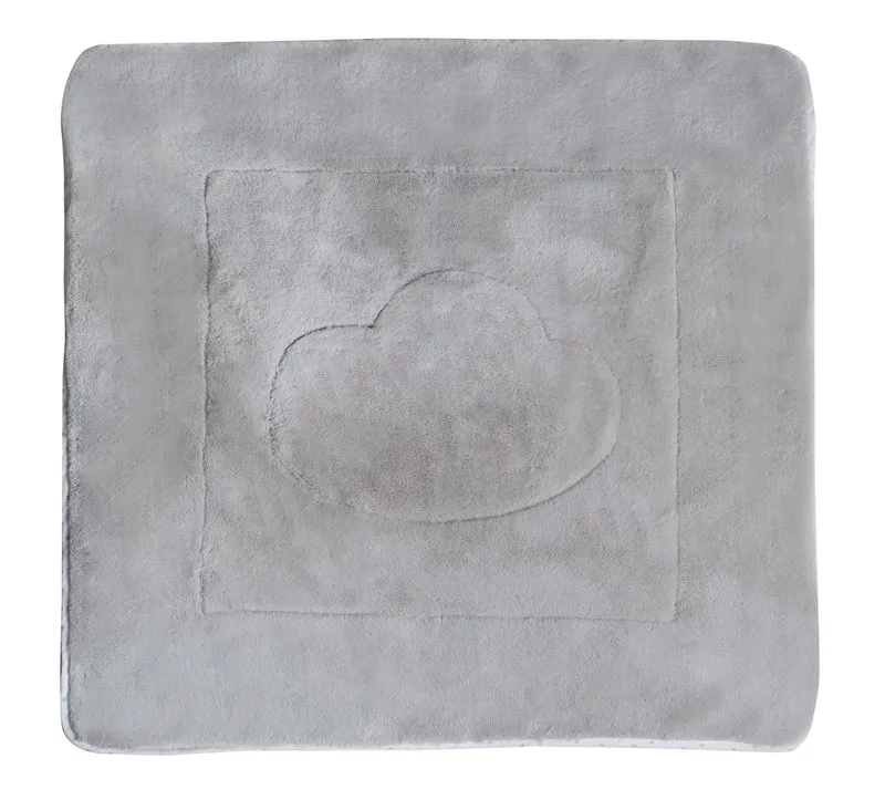Babydecke "Kleine Wolke blau" – 2-seitig: 1x super weich, warm & flauschig, 1x Baumwolle