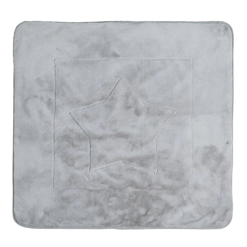 Babydecke "Happy Patch" rosa – 2 seitig: 1x super weich, warm & flauschig, 1x Baumwolle