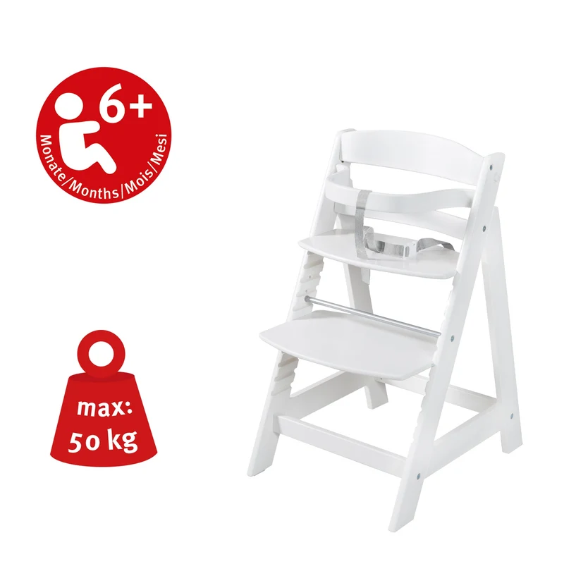 Treppenhochstuhl Born Up, Set 2in1, "roba Style" frosty green, mit Liegefunktion, ab Geburt