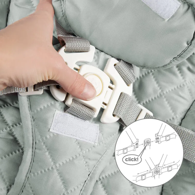 Treppenhochstuhl Born Up, Set 2in1, "roba Style" frosty green, mit Liegefunktion, ab Geburt