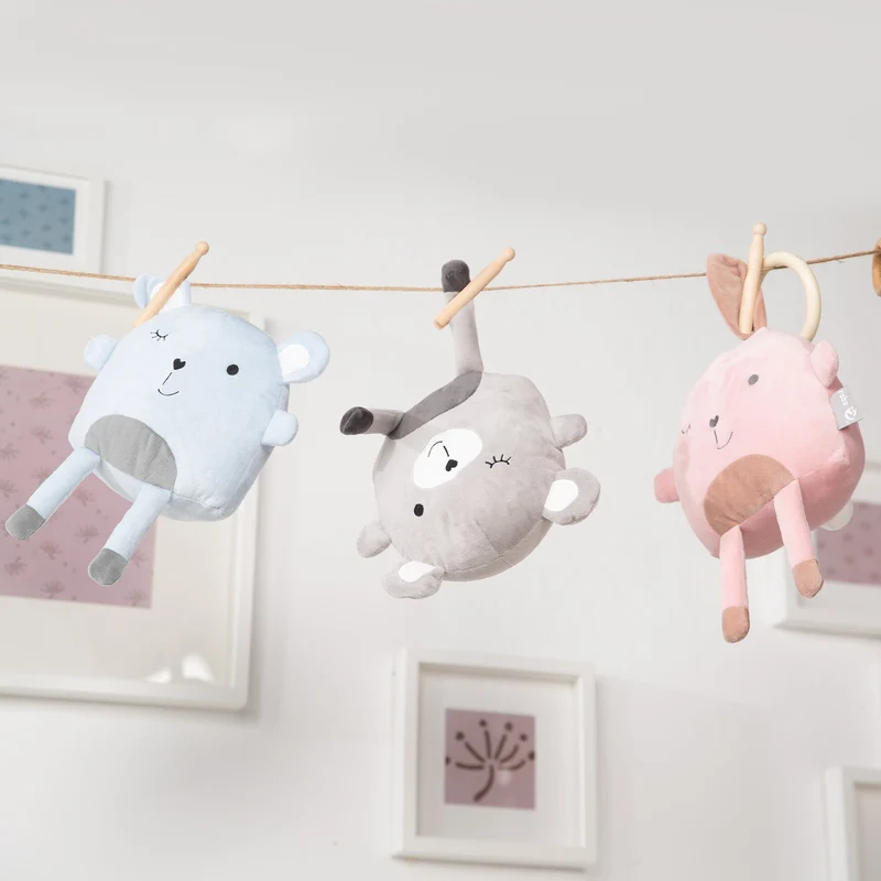 Deko-/Kuschelkissen"Lil Cuties" – Kuscheltier "Lily" mit Freundschaftskarte, rosa