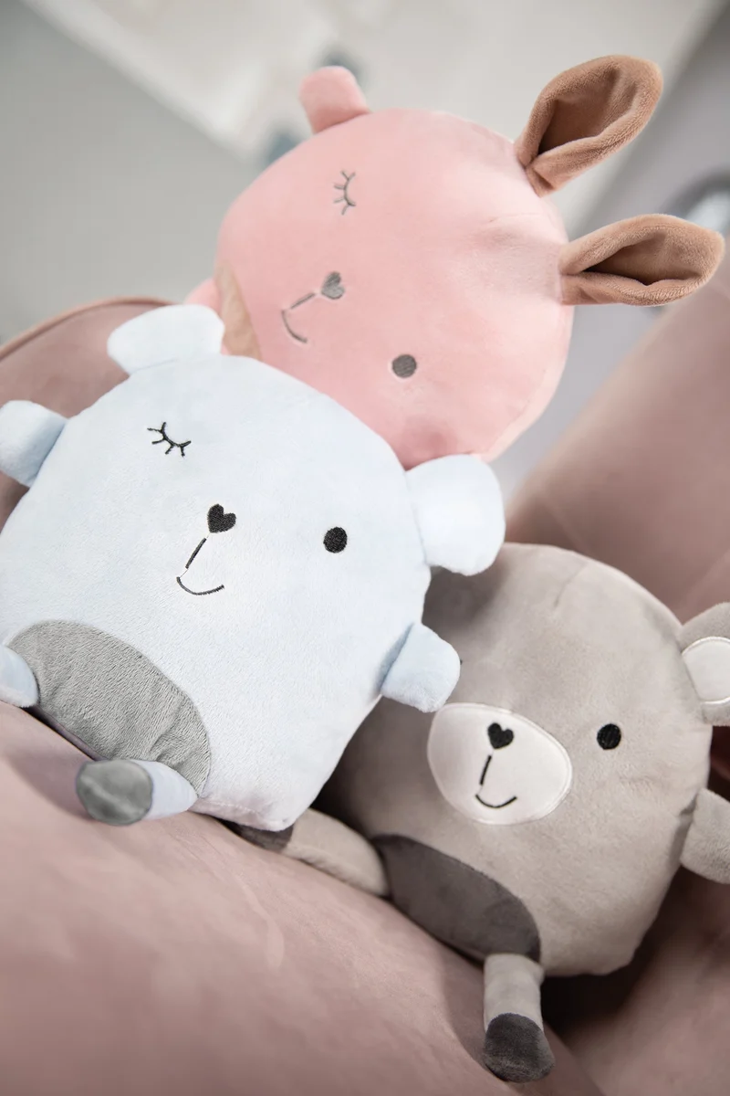 Deko-/Kuschelkissen"Lil Cuties" – Kuscheltier "Lily" mit Freundschaftskarte, rosa