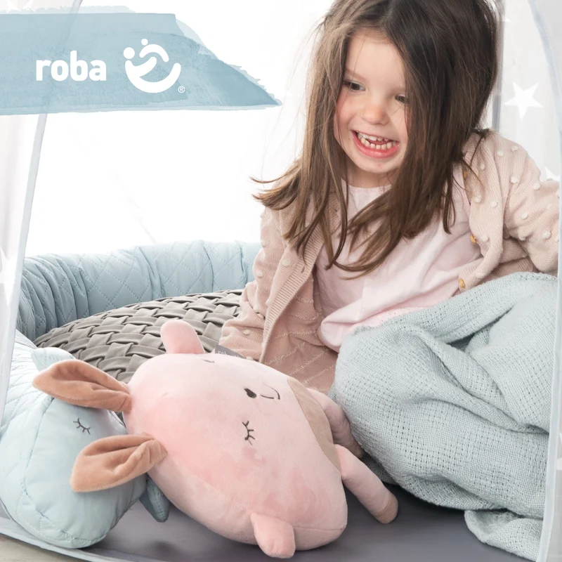 Deko-/Kuschelkissen"Lil Cuties" – Kuscheltier "Lily" mit Freundschaftskarte, rosa