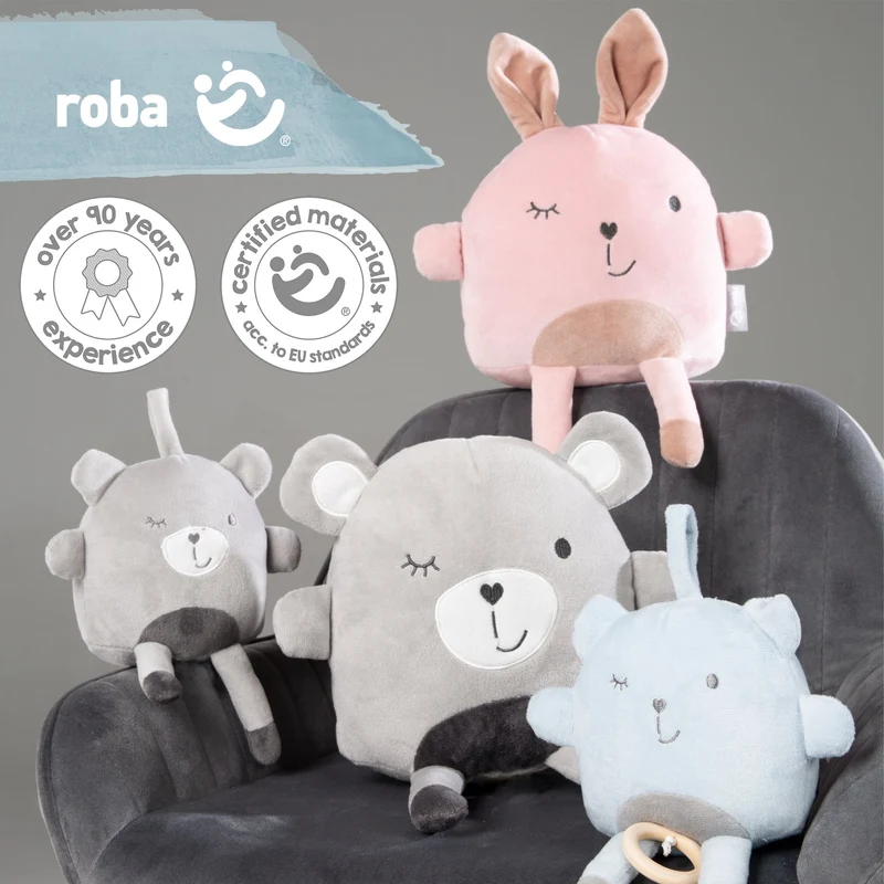 Deko-/Kuschelkissen"Lil Cuties" – Kuscheltier "Lily" mit Freundschaftskarte, rosa