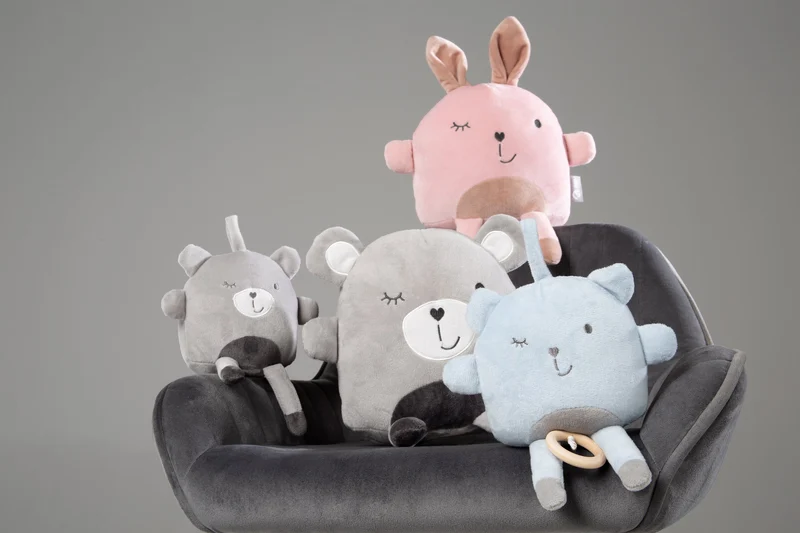 Deko-/Kuschelkissen"Lil Cuties" – Kuscheltier "Lily" mit Freundschaftskarte, rosa