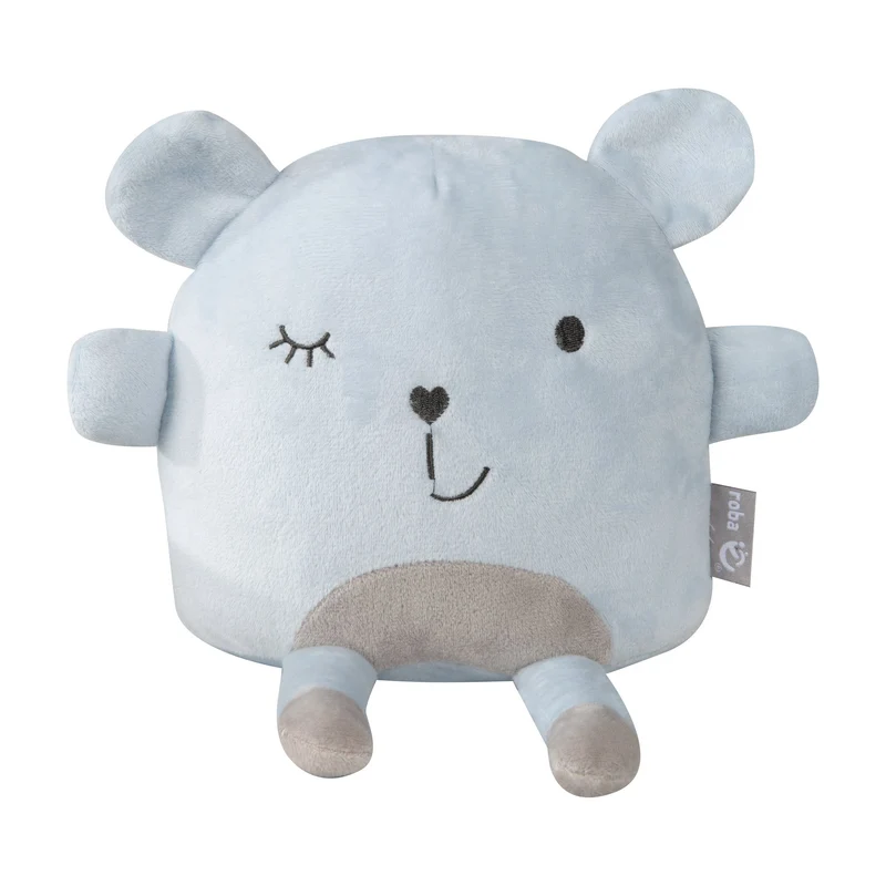 Deko-/Kuschelkissen"Lil Cuties" – Kuscheltier "Benny" mit Freundschaftskarte, hellblau