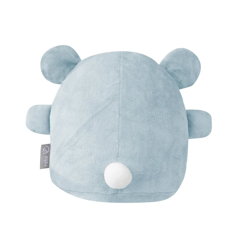 Deko-/Kuschelkissen"Lil Cuties" – Kuscheltier "Benny" mit Freundschaftskarte, hellblau