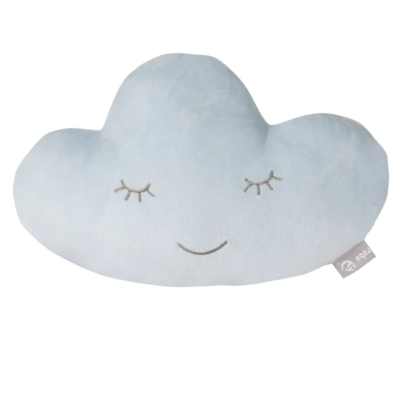 Deko-/Kuschelkissen"roba Style" – hellblau, flauschiges Wolken-Dekokissen für Baby- & Kinderzimmer