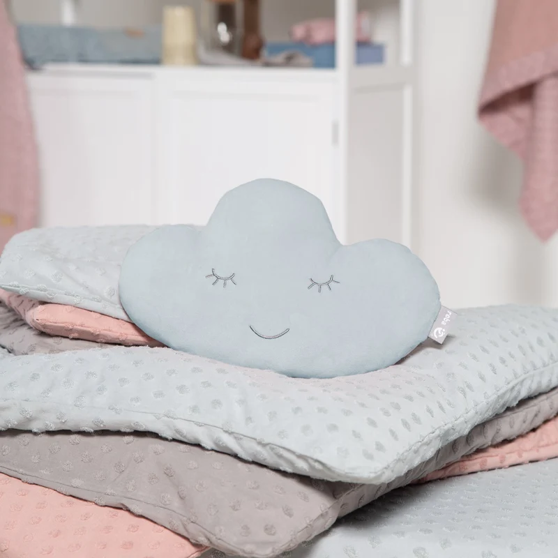 Deko-/Kuschelkissen"roba Style" – hellblau, flauschiges Wolken-Dekokissen für Baby- & Kinderzimmer