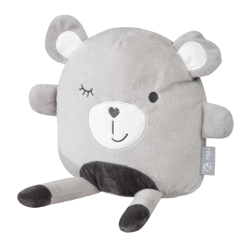 Deko-/Kuschelkissen"Lil Cuties" – Kuscheltier "Sammy" mit Freundschaftskarte, silbergrau