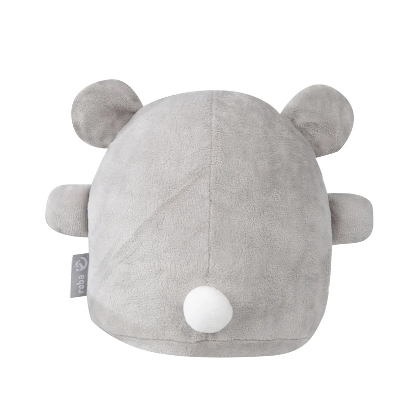 Deko-/Kuschelkissen"Lil Cuties" – Kuscheltier "Sammy" mit Freundschaftskarte, silbergrau