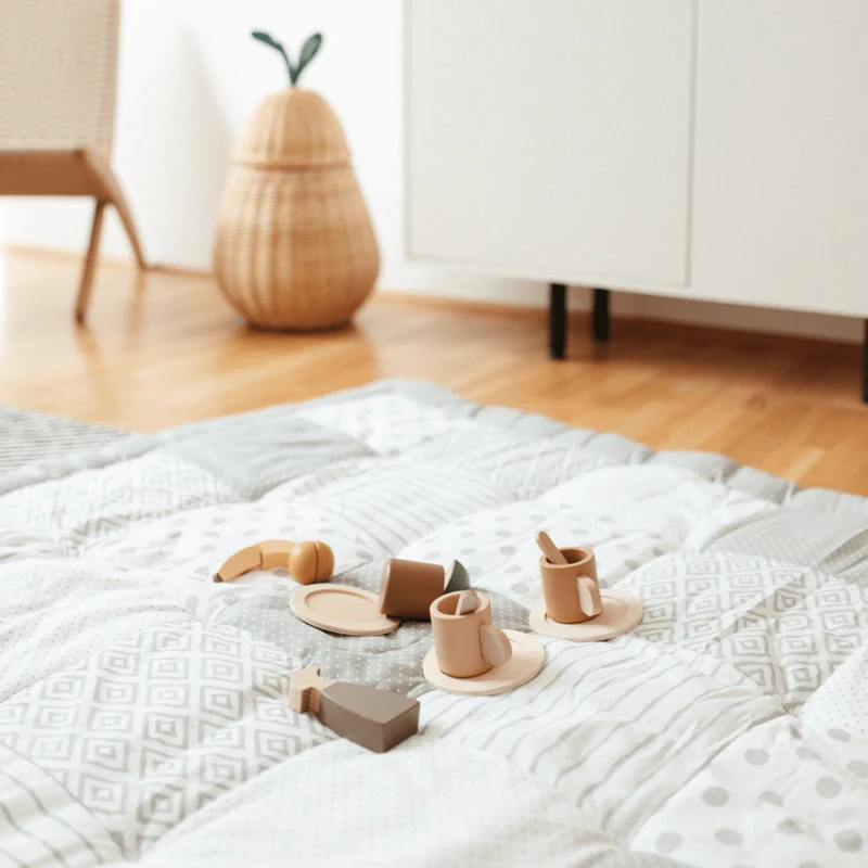 Patchwork Krabbeldecke | Essential Grau