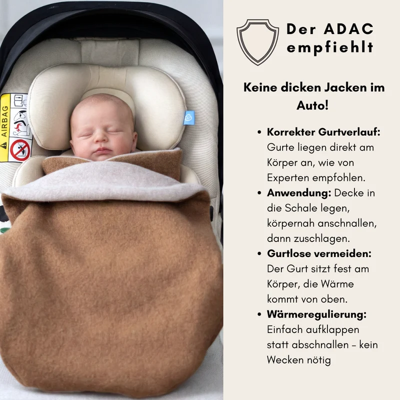 Einschlagdecke "Wollwalk caramel"