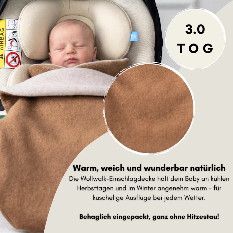 Einschlagdecke "Wollwalk caramel"