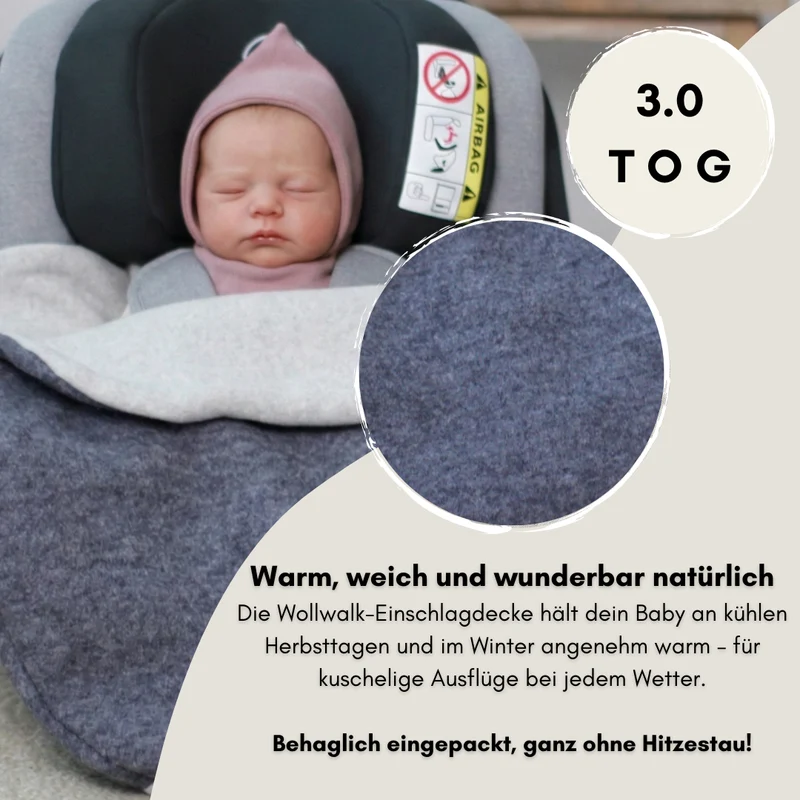 Einschlagdecke "Wollwalk maus"