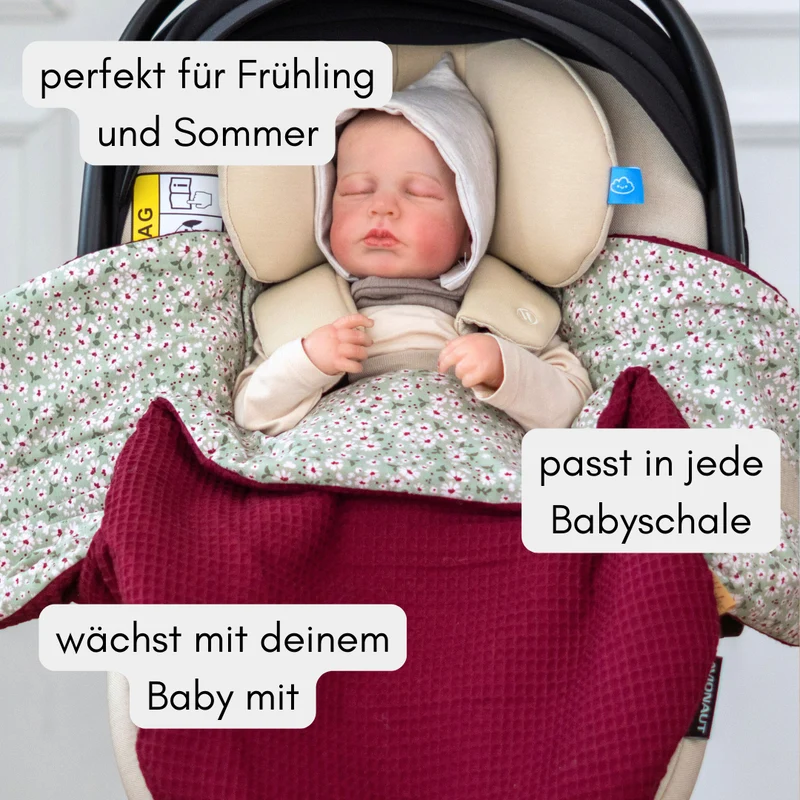 Einschlagdecke aus Waffel -Streublumen-